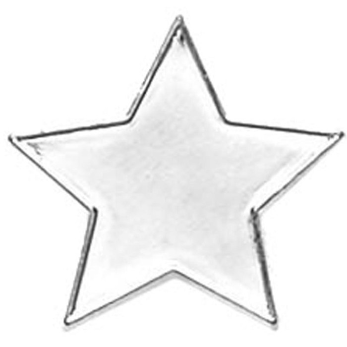 FLAT STAR BADGE - GOLD, SILVER, BRONZE - 16MM